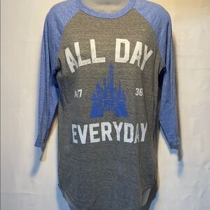 Disney Parks Raglan 3/4 Sleeve Shirt